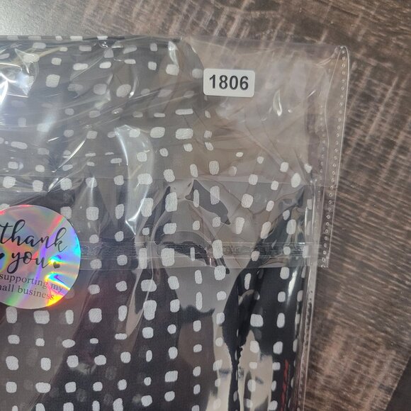 Alyx Womens Sheer Shirt Dress Black White Dot Print Button Front Size‎ S Career - Picture 12 of 12